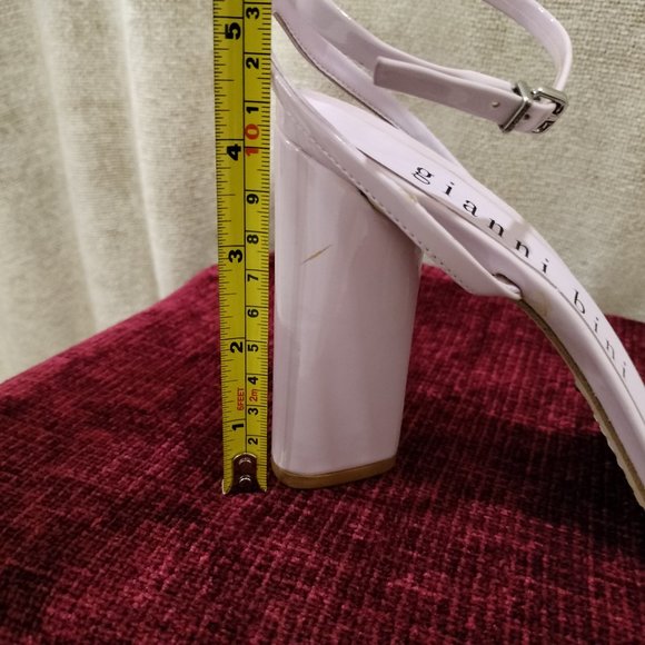 Gianni Bini KENZIE Patent Strappy Block Patent Chunky Heel Size 9 - Picture 3 of 8